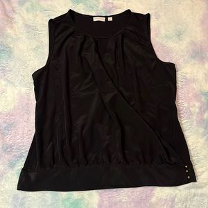 New York and Co black cross front tank